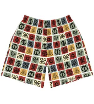 Adinkra Symbols Men's Athletic Long Shorts