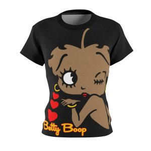 Black Betty Boop Graphic Tee Mother's Day Gift Handmade Clothing